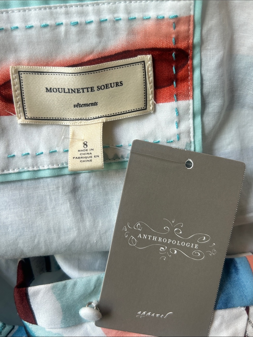 Anthropologie Moulinette Souers Afterlight Striped Dress Size 8 NWT - Picture 12 of 13